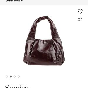 Sandro Women’s Dark Brown Leather Shoulder Bag
